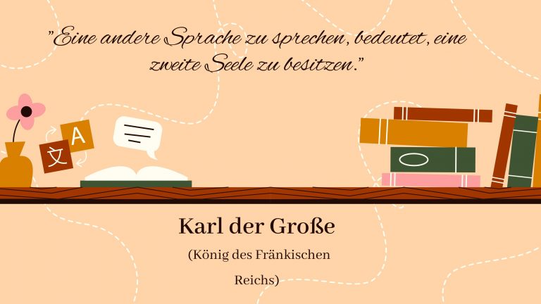 Karl der Große über eine zweite Sprache zu sprechen