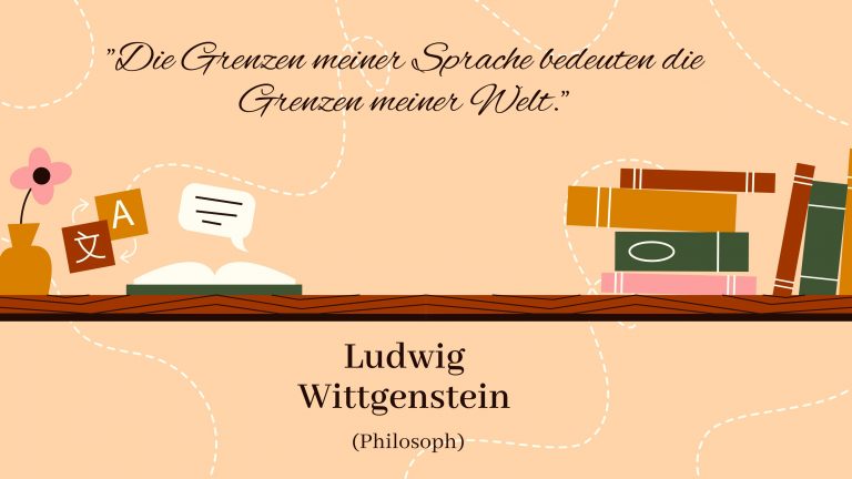 Ludwig Wittgenstein Zitat über Grenzen der Sprache